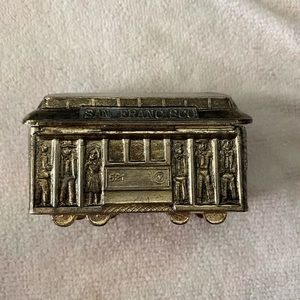 San Francisco Metal Train Trolley Trinket Jewelry Box